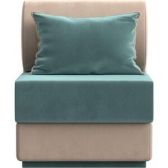 Кресло Лига Диванов Кресло Кипр велюр бирюзовый/бежевый