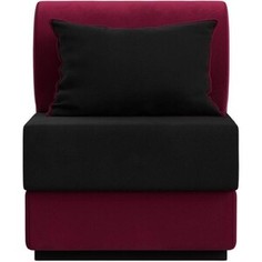 Кресло Лига Диванов Кресло Кипр микровельвет черный/бордовый