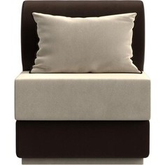 Кресло Лига Диванов Кресло Кипр микровельвет бежевый/коричневый