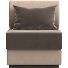 Кресло Лига Диванов Кресло Кипр велюр коричневый/бежевый