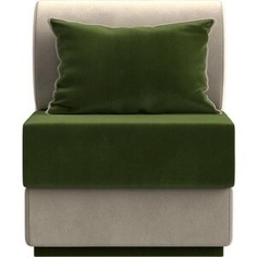 Кресло Лига Диванов Кресло Кипр микровельвет зеленый/бежевый