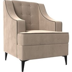 Кресло Лига Диванов Марк велюр бежевый\коричневый (111865)