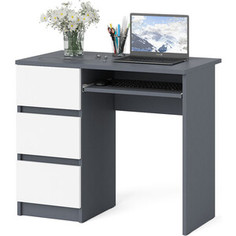 Стол компьютерный СВК Мори МС-6 левый, цвет графит/белый (1025942)