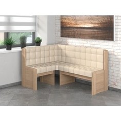 Скамья угловая Бител Квадро Однотон (Дуб Сонома, Борнео Крем) (BTL10000642)