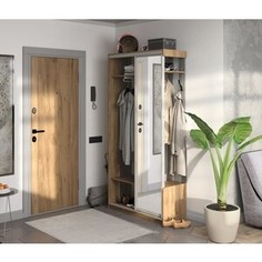 Прихожая Бител Лайт (Дуб Золотой Крафт/Ателье Светлое, Зеркало) (BTL10000782)