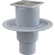 Душевой трап AlcaPlast 105х105/50/75 подводка прямая, гидрозатвор мокрый (APV201)