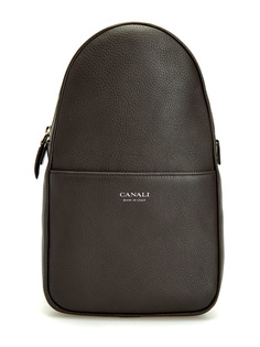 Рюкзак-crossbody из крупнозернистой кожи с регулируемым ремнем Canali
