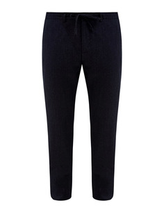 Шерстяные брюки в стиле casual с поясом на кулиске Canali