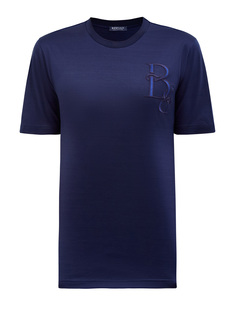 Футболка из гладкого хлопка джерси с вышитой монограммой Bertolo