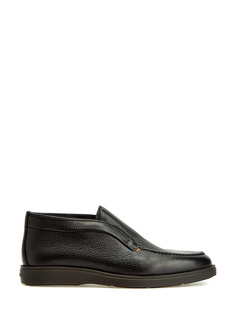Ботинки-дезерты из мягкой крупнозернистой кожи и овчины Santoni