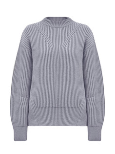 Свитер-oversize из шерсти узорной вязки с боковыми разрезами Jil Sander