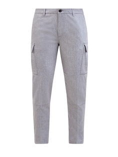 Брюки из меланжевой шерсти и кашемира с карманами-карго Eleventy