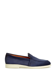 Лоферы из окрашенной вручную замши с эффектом патины Santoni