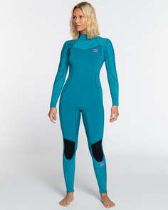 Женский Гидрокостюм С Застежкой-Молнией На Спине 5/4Mm Synergy Blue Lagoon Billabong