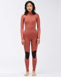 Женский Гидрокостюм С Застежкой-Молнией На Спине 3/2Mm Synergy Red Clay Billabong