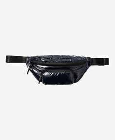 Сумка поясная из глянцевой влагостойкой плащовки синяя Gulliver (One size)