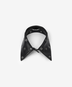 Воротник съёмный из экокожи с люверсами синий для девочки Gulliver (158-170)