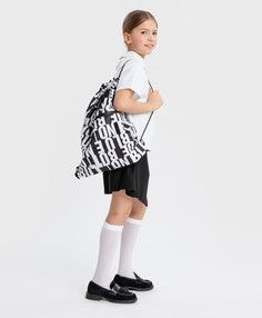 Рюкзак для обуви со шрифтовым принтом черный Button Blue