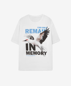 Футболка с принтом белая женская Gulliver (L)