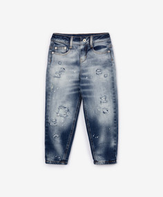 Джинсы на флисе синие Gulliver