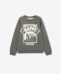 Свитшот мужской оверсайз с вышивкой серый Gulliver