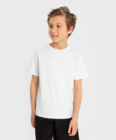 Футболка с круглым воротом белая Button Blue