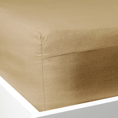 Простыня на резинке Cream, перкаль Cozy Home