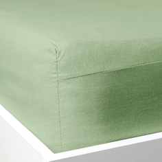 Простыня на резинке Smoke green Cozy Home