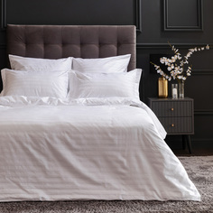 Постельное белье White, страйп-сатин 921987 Cozy Home