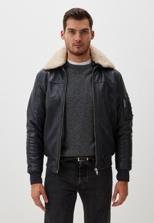 Куртка кожаная утепленная Urban Fashion for Men