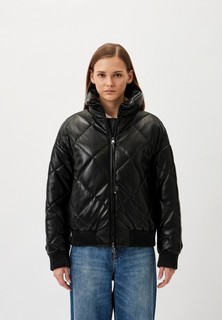 Куртка кожаная утепленная Emporio Armani