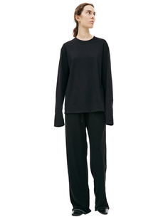 Черный лонгслив с принтом Jil Sander