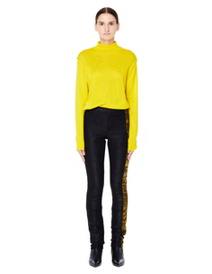 Черные кожаные леггинсы Haider Ackermann
