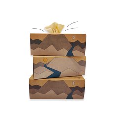 Салфетки бумажные Umbo Вулкан бамбук 3 слоя 120 шт х 3