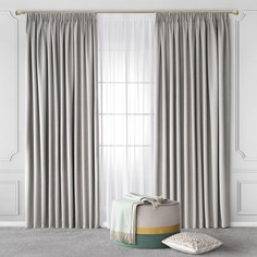Комплект штор с подхватами Togas Пайнон бежевый 260x300 см