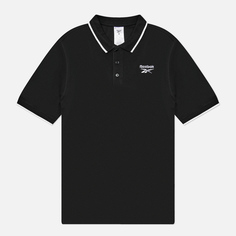 Мужское поло Reebok Identity Small Logo, цвет чёрный, размер S
