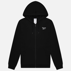 Мужская толстовка Reebok Identity Small Logo Hoodie, цвет чёрный, размер S