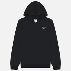 Мужская толстовка Reebok Identity Small Logo Fleece Hoodie, цвет чёрный, размер S