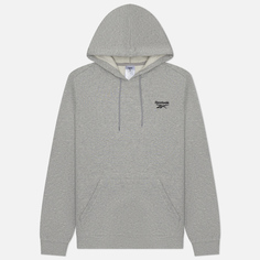 Мужская толстовка Reebok Identity Small Logo Fleece Hoodie, цвет серый, размер S
