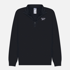 Мужская толстовка Reebok Identity Small Logo Fleece 1/4 Zip, цвет чёрный, размер S