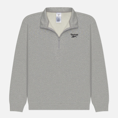 Мужская толстовка Reebok Identity Small Logo Fleece 1/4 Zip, цвет серый, размер S