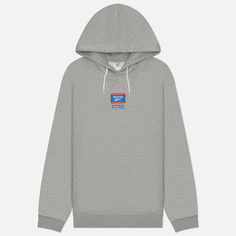 Мужская толстовка Reebok Identity Badge Hoodie, цвет серый, размер S