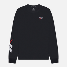 Мужской лонгслив Reebok Identity Cross Check, цвет чёрный, размер S