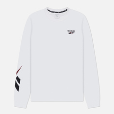 Мужской лонгслив Reebok Identity Cross Check, цвет белый, размер S