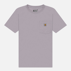 Женская футболка Carhartt Loose Fit Heavyweight K87 Pocket, цвет фиолетовый, размер XS