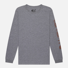 Женский лонгслив Carhartt Loose Fit Heavyweight Logo Sleeve Graphic, цвет серый, размер XS