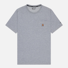 Мужская футболка Carhartt Force Relaxed Fit Midweight Pocket, цвет серый, размер M
