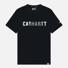Мужская футболка Carhartt Force Relaxed Fit Midweight Block Logo Graphic, цвет чёрный, размер S