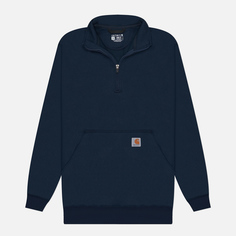 Мужская толстовка Carhartt Loose Fit Midweight Quarter-Zip Mock-Neck, цвет синий, размер S