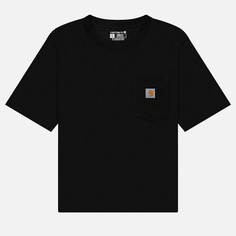 Женская футболка Carhartt Tencel Fiber Series Loose Fit Lightweight, цвет чёрный, размер XS